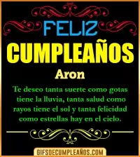 GIF Frases de Cumpleaños Aron